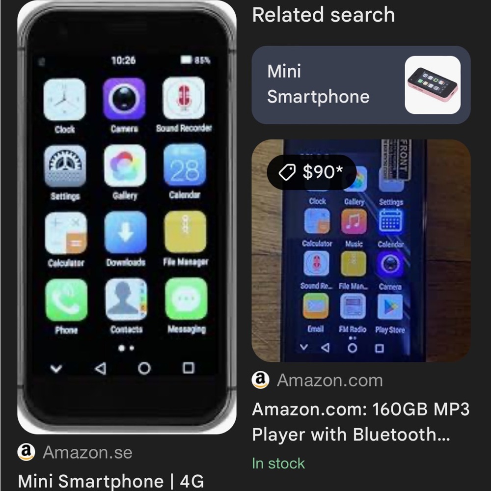1 New UnLckd Mini Smartphone